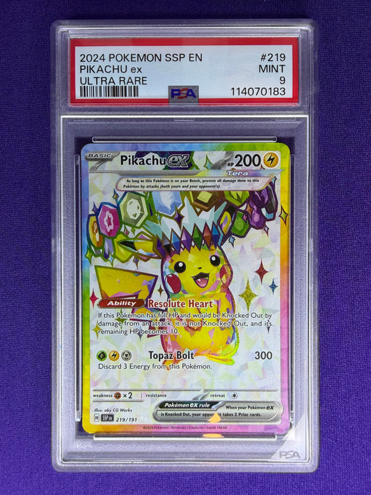 Pikachu ex 219/191 – PSA 9 Mint